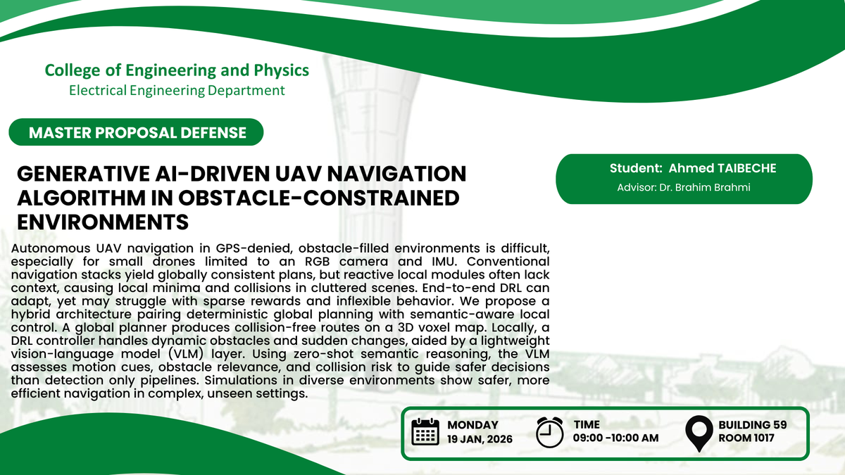 Master's Proposal Defense: AI-Based UAV Navigation-Constrained Areas