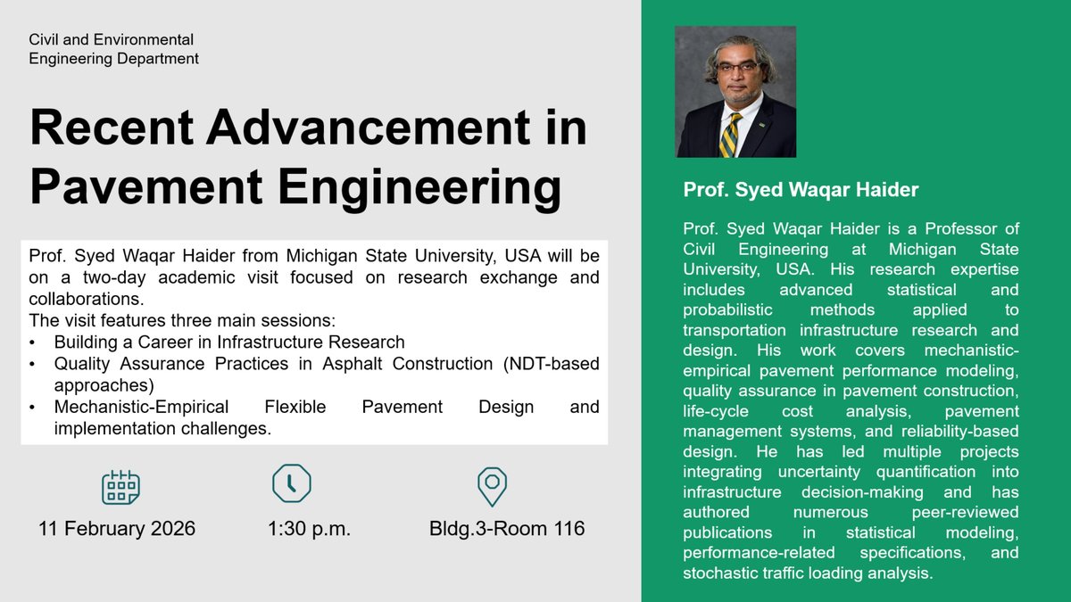 Seminar on Recent Advancement in Pavement Engineering