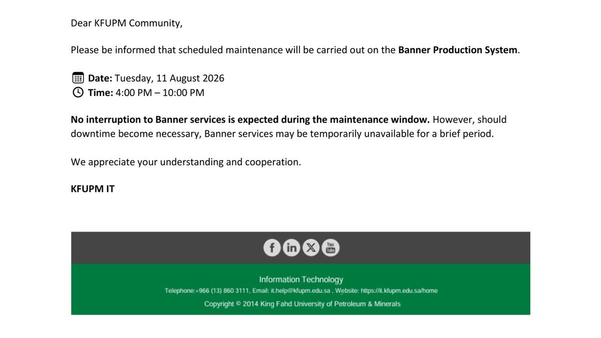 Banner System Maintenance
