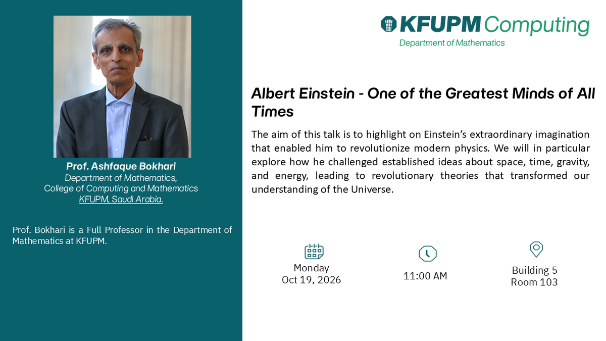 Seminar: Albert Einstein - One of the Greatest Minds of All Time