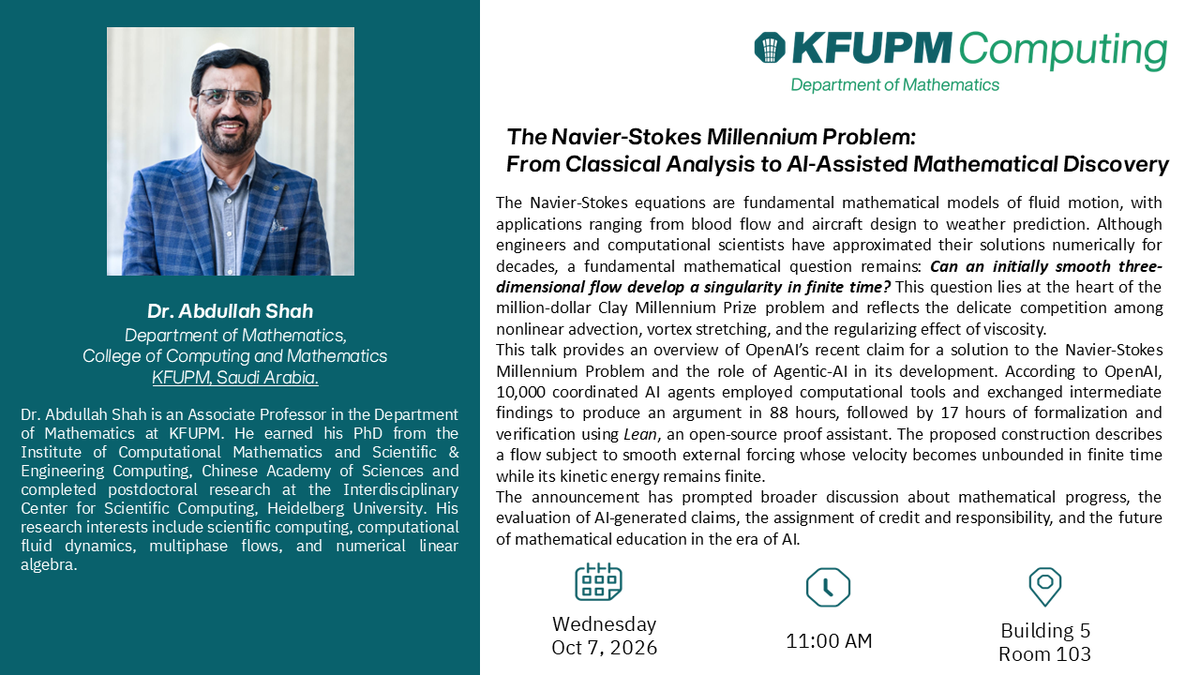 Seminar: The Navier-Stokes Millennium Problem