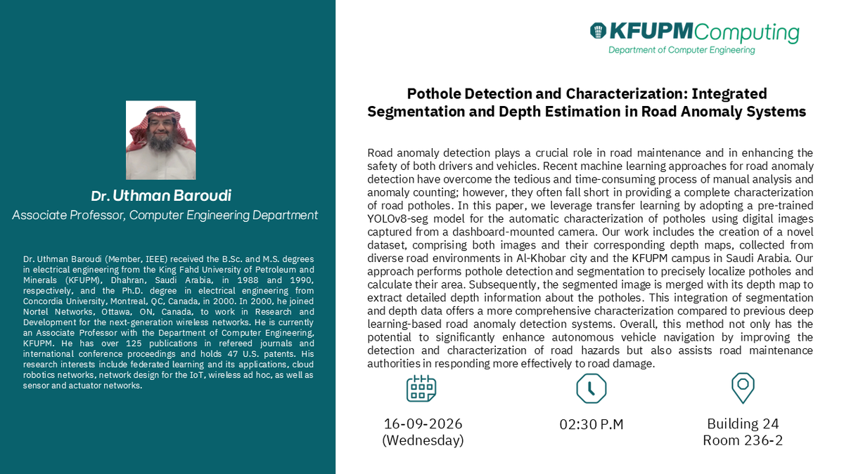 Seminar: Pothole Detection and Characterization
