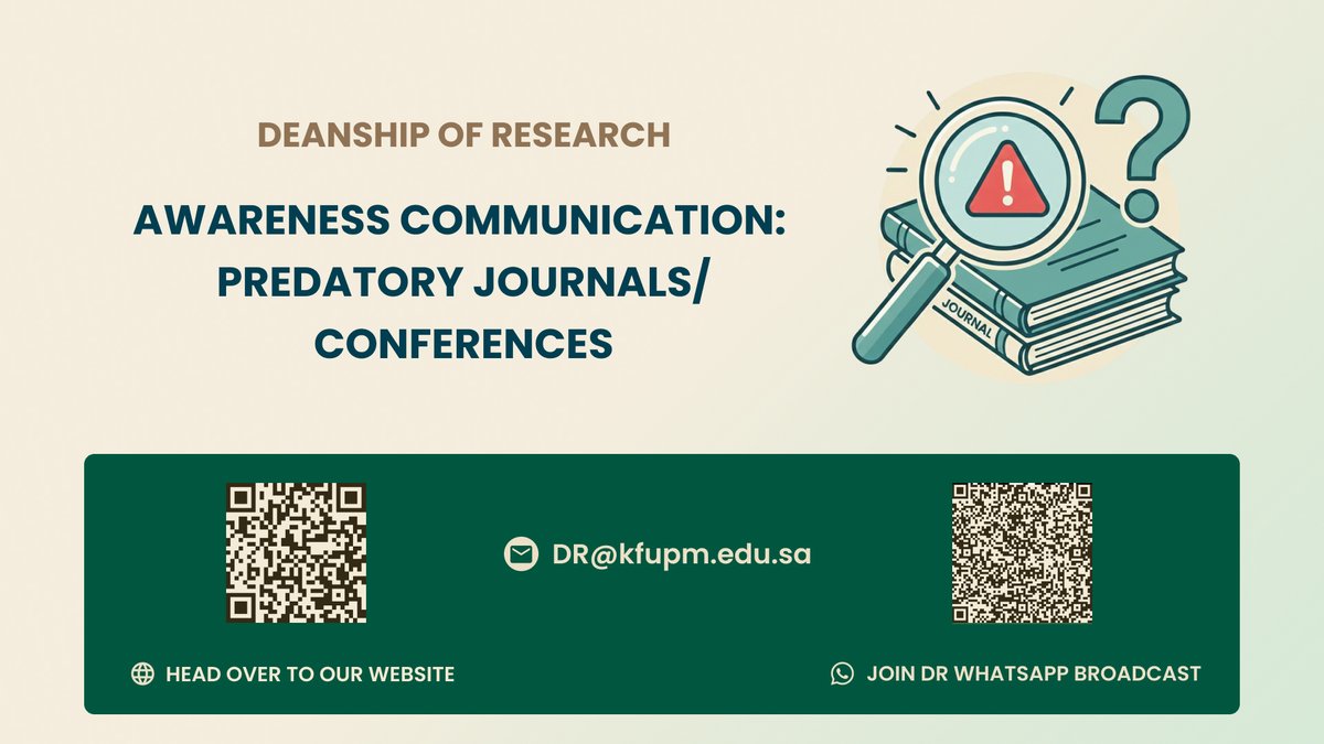 Awareness Communication: Predatory Journals/Conferences