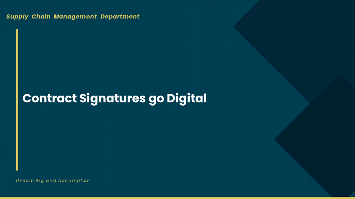 Contract Signatures go Digital