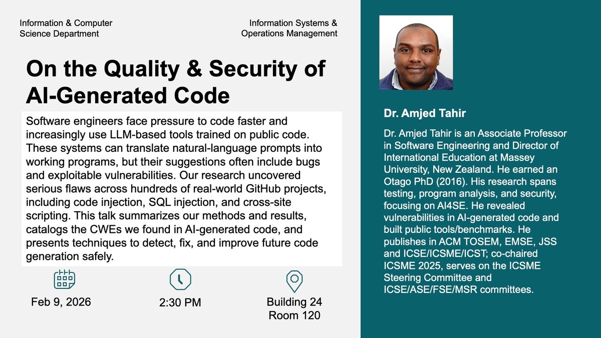 Seminar: The Quality and Security of AI-Generated Code