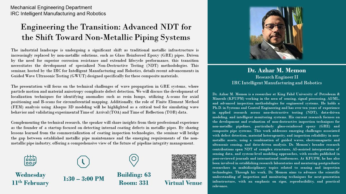 Seminar: Advanced NDT for the Shift Toward Non-Metallic Piping Systems