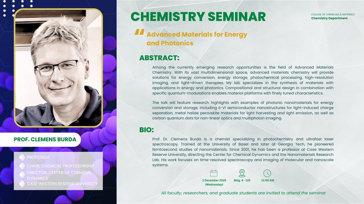 Seminar: Advanced Materials for Energy and Photonics