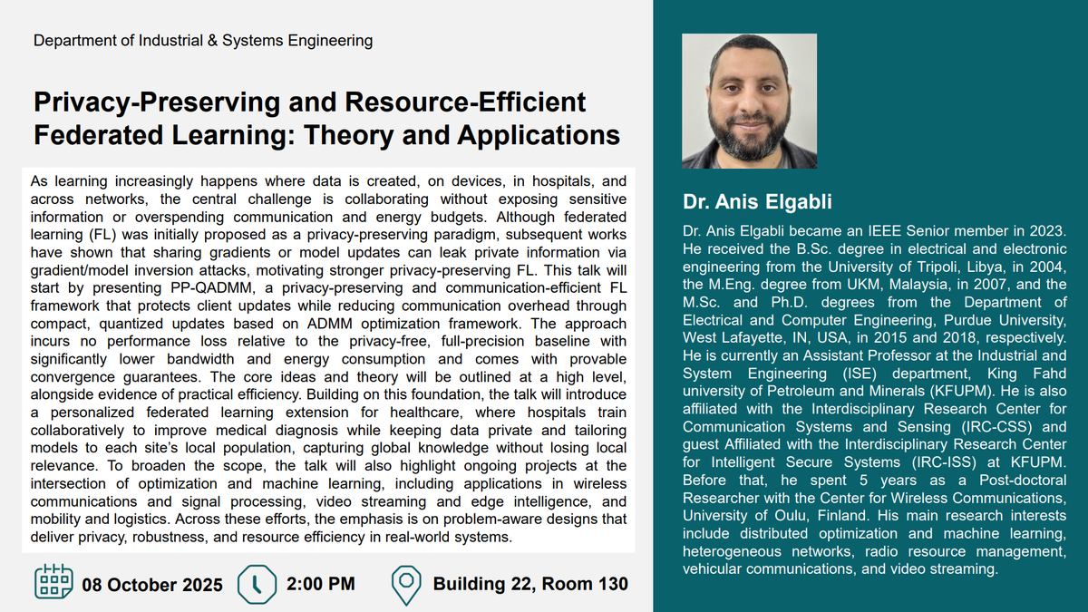 Seminar on Privacy-Preserving & Resource-Efficient Federated Learning