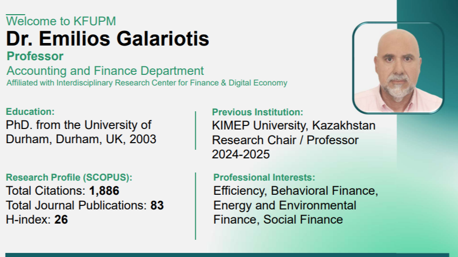 KFUPM Welcomes New Faculty