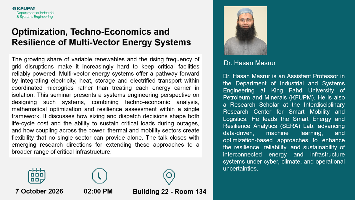 Seminar: Building Smarter, More Resilient Energy Systems