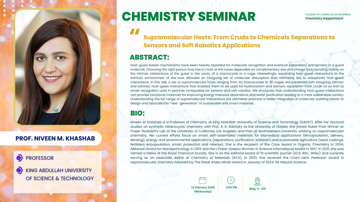 Seminar: Supramolecular Hosts for Separations and Sensors