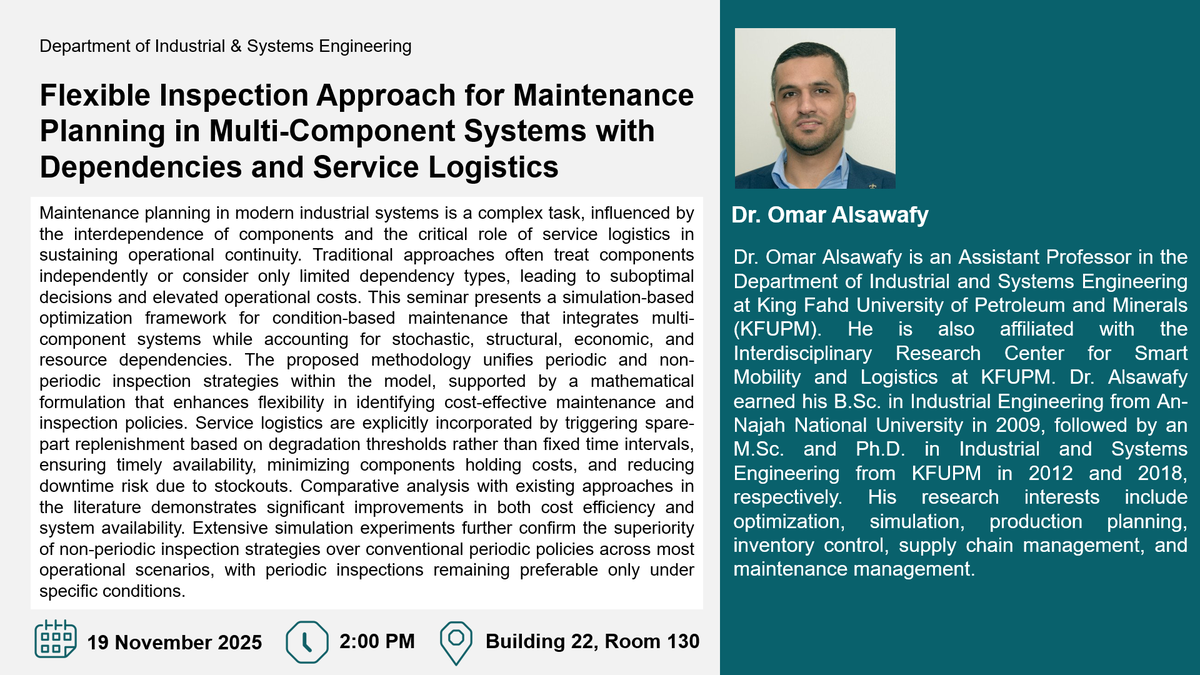 Seminar: Flexible Maintenance for Multi-Component Systems