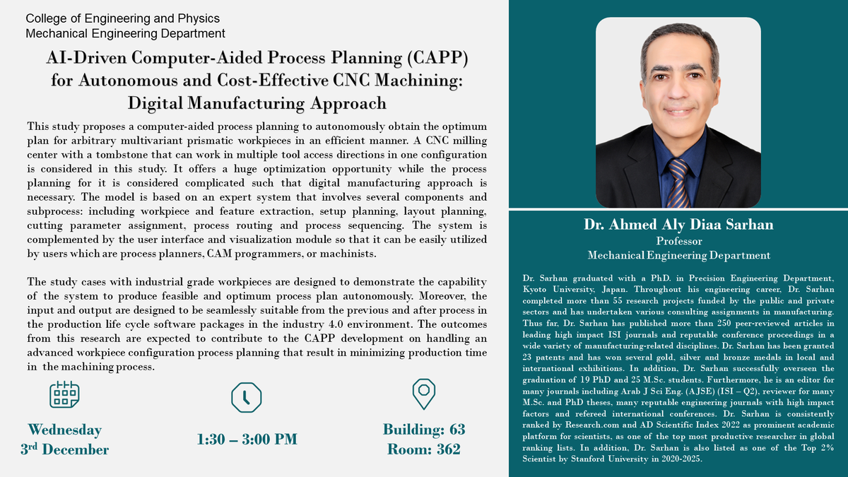 Seminar: AI-Driven CAPP for Efficient CNC Manufacturing