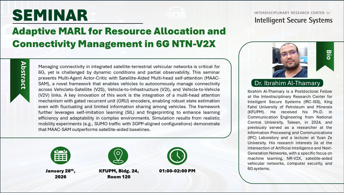 Seminar: MARL in Resource Allocation & Connectivity for 6G NTN-V2X