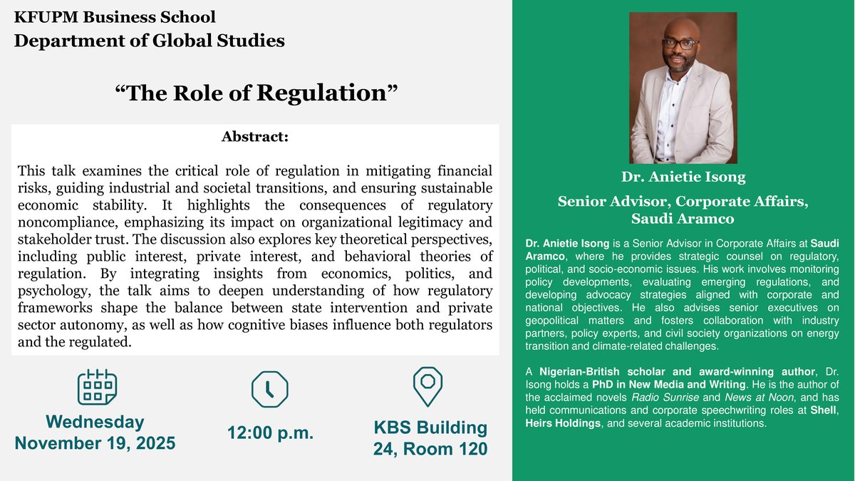 Seminar: The Role of Regulation