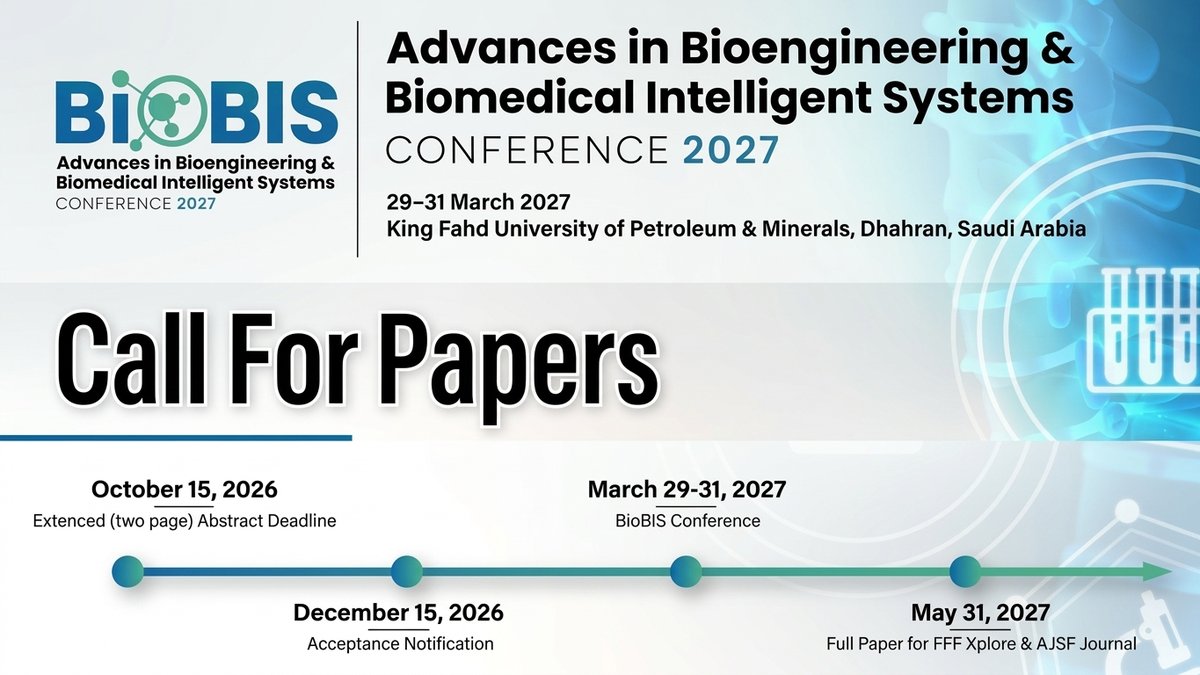 Join BioBIS 2027: Key Deadlines & Call for Papers