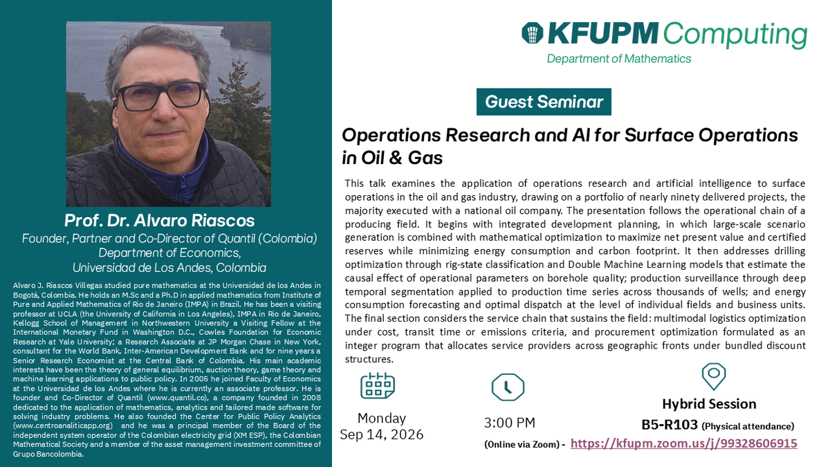 Seminar: Operations Research and AI in Oil & Gas
