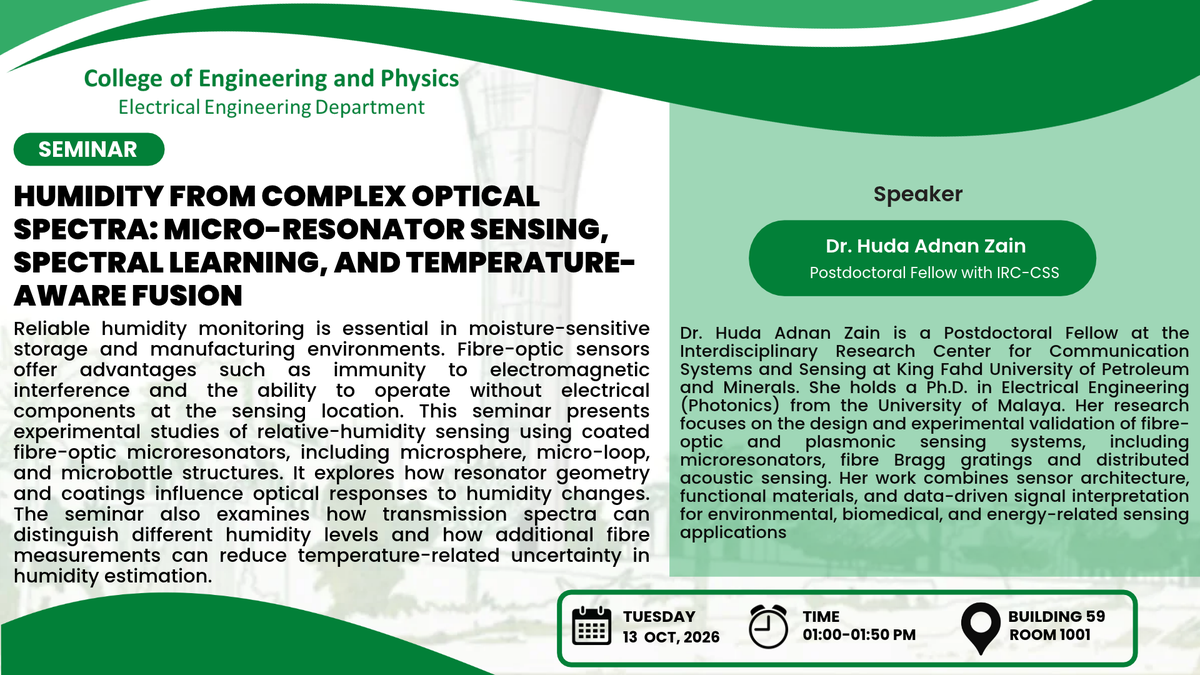 Seminar: Humidity From Complex Optical Spectra