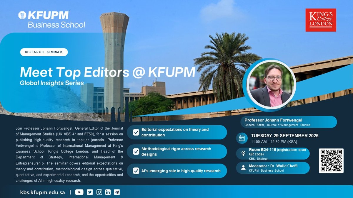 Seminar: Meet Top Editors at KFUPM