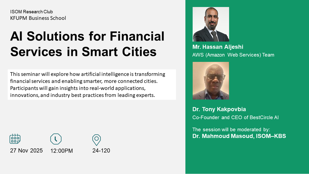 Seminar: AI Solutions for Financial Services in Smart Cities