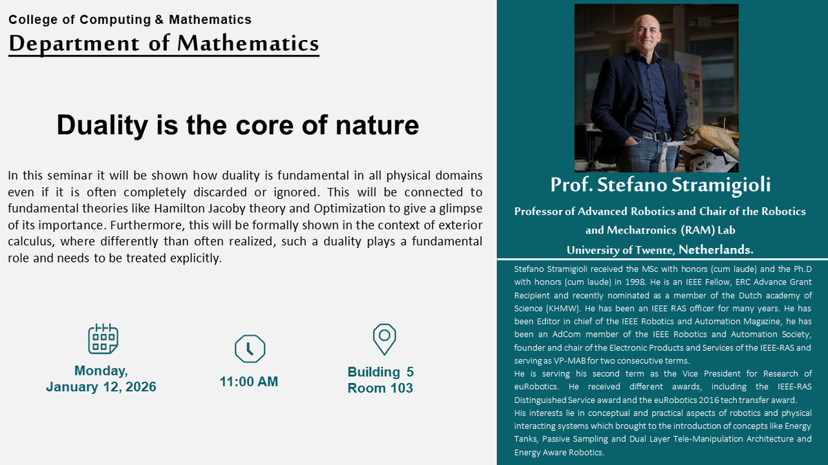 Seminar: Duality is the Core of Nature