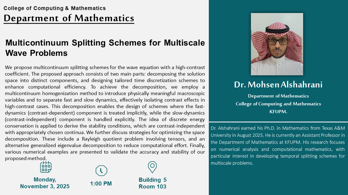 Seminar on Multiscale Wave Splitting Methods