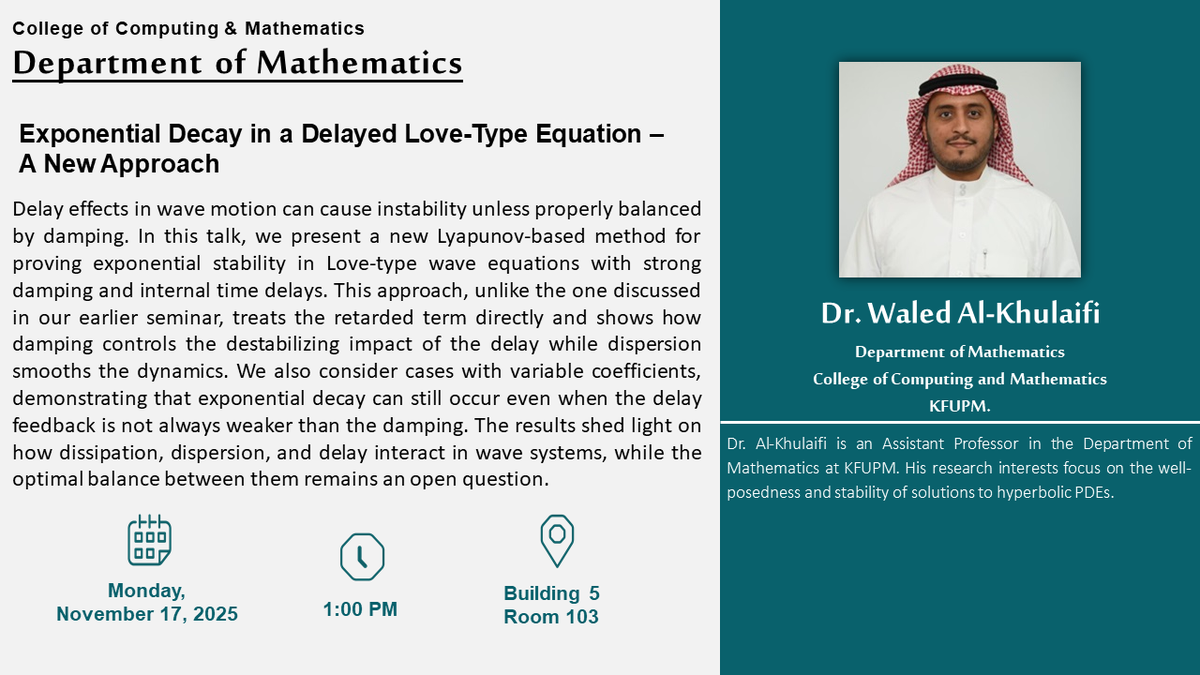 Seminar: Exponential Decay in a Delayed Love-Type Equation