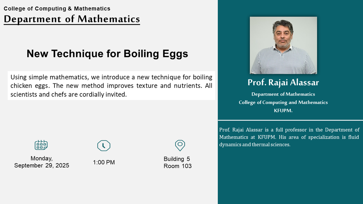 Seminar on New Technique for Boiling Eggs