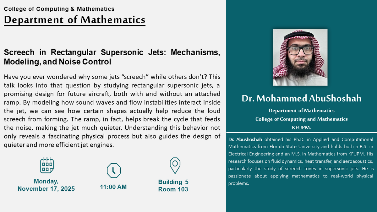 Seminar on Screech in Supersonic Jets