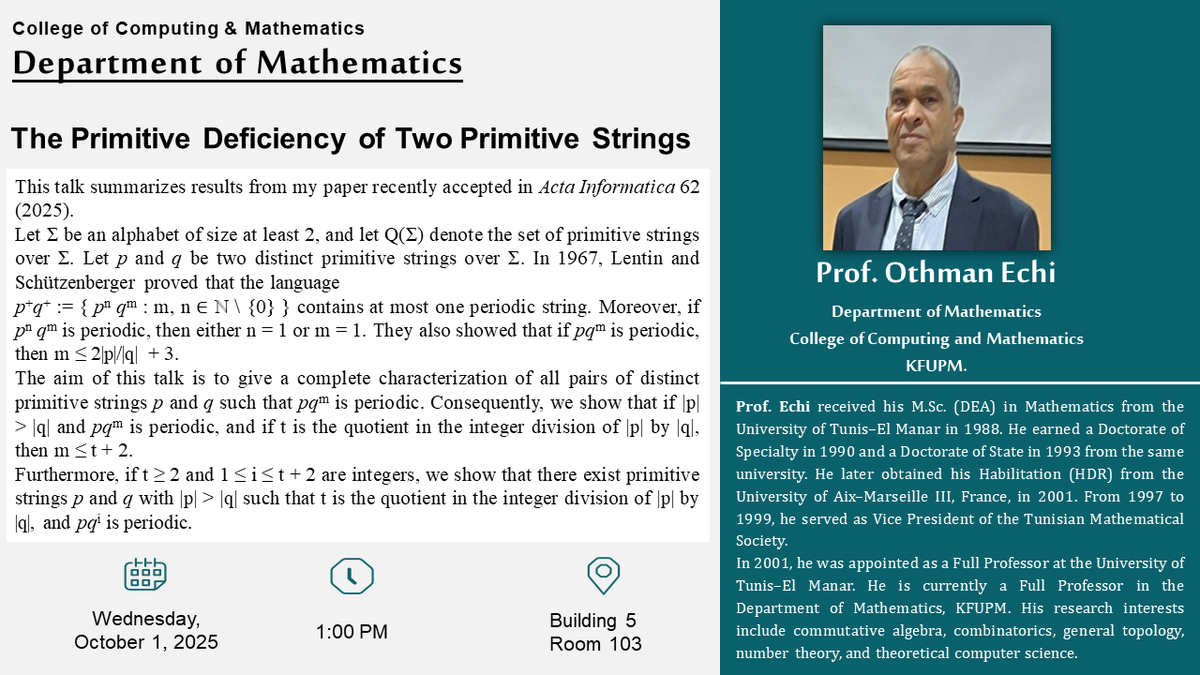 Seminar on the Primitive Deficiency of Two Primitive Strings