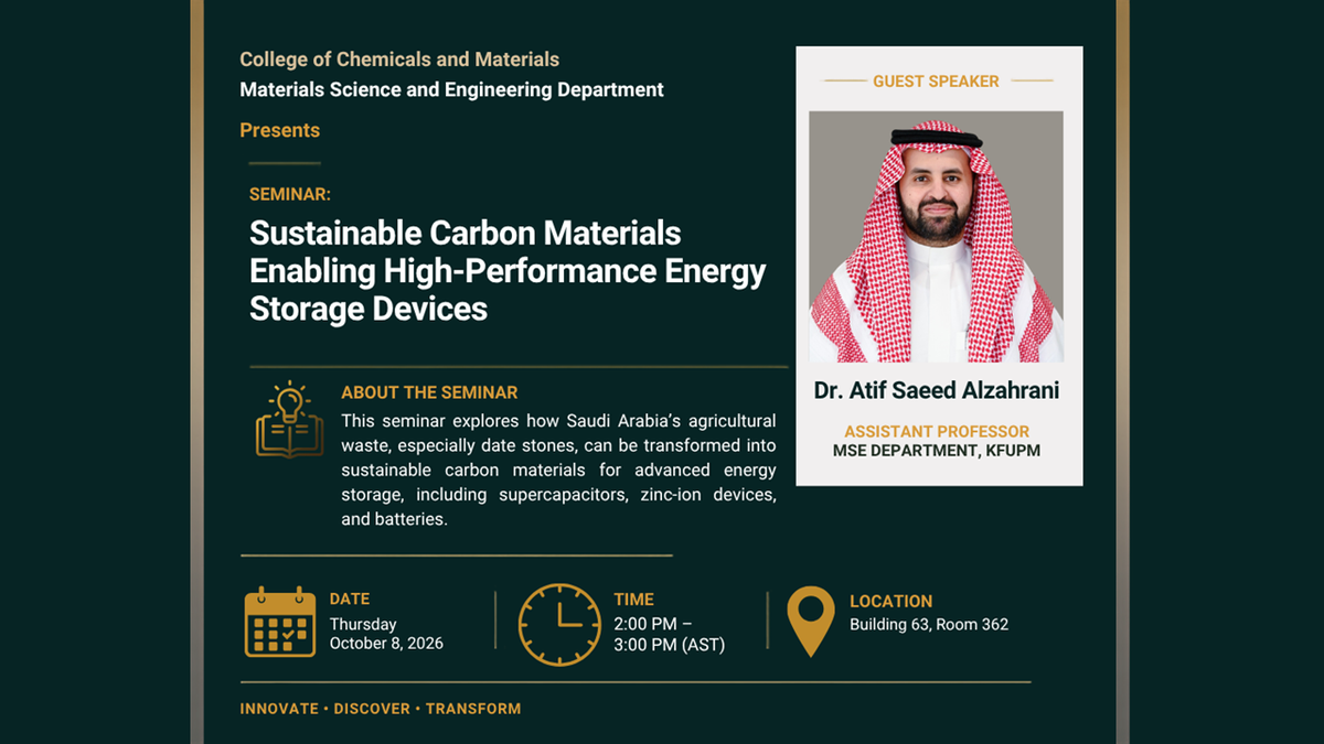 Seminar: Sustainable Carbon Materials for Energy Storage