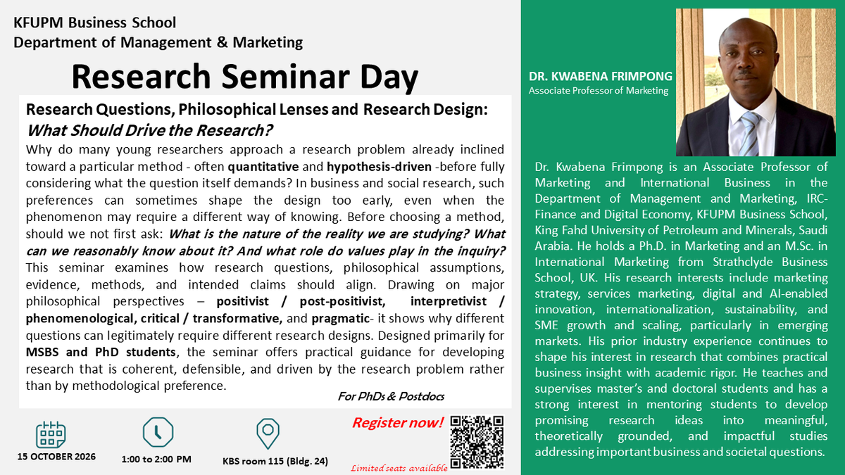 Research Seminar Day: Designing Better Research