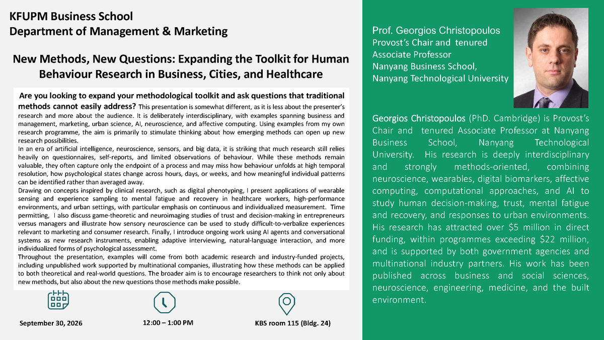 Seminar: New Methods in Human Behavior Research