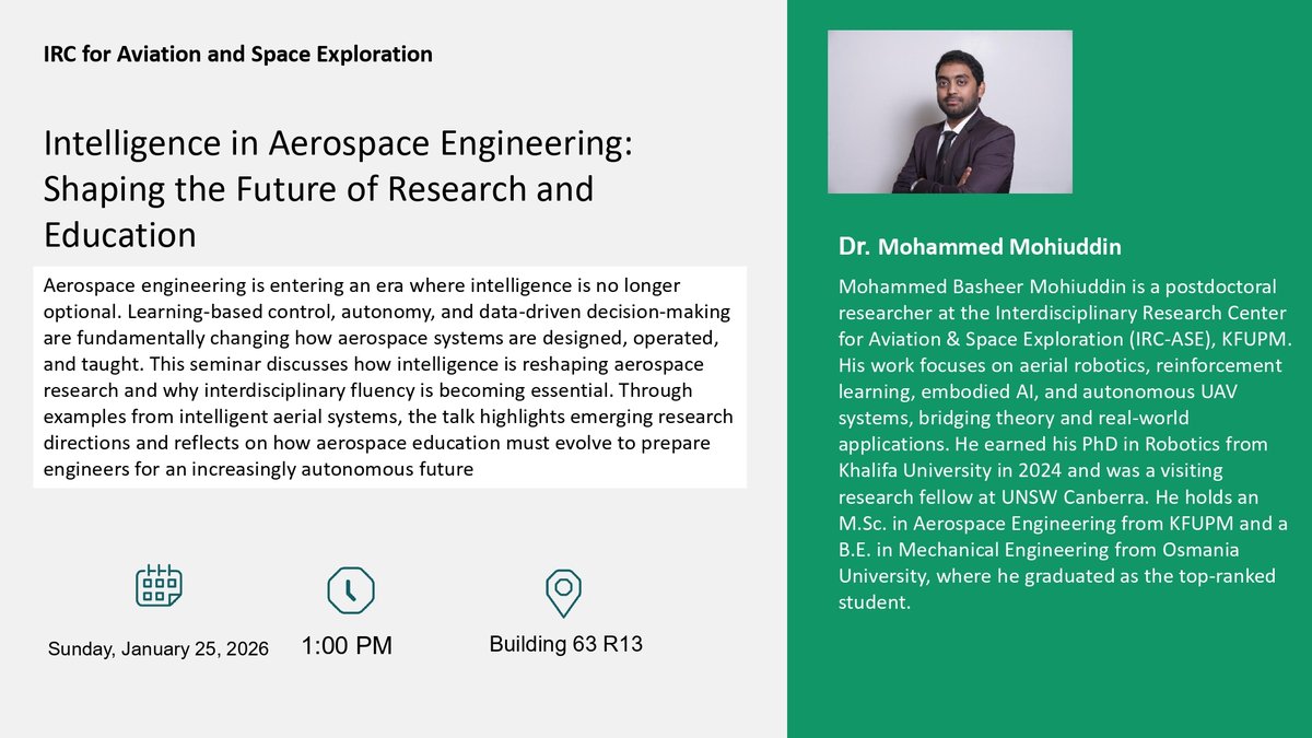 Seminar: Intelligence in Aerospace Engineering