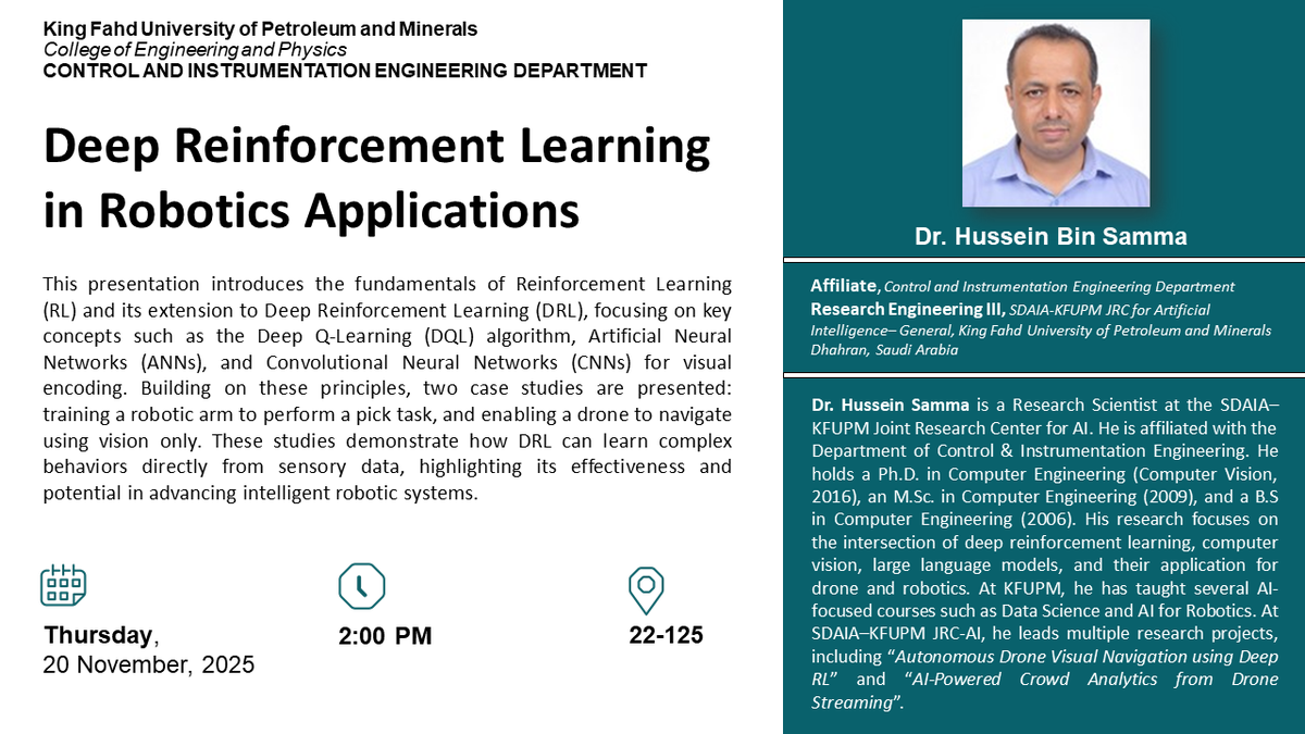 Seminar: Deep Reinforcement Learning in Robotics Applications