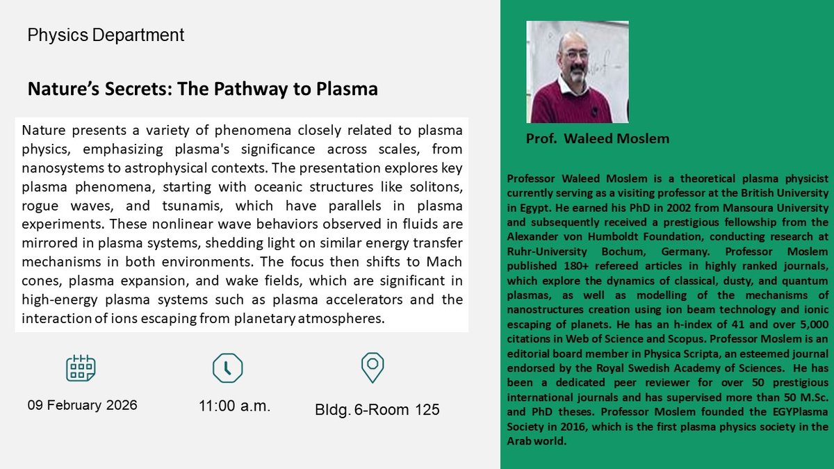 Seminar "Nature's Secrets: The Pathway to Plasma"