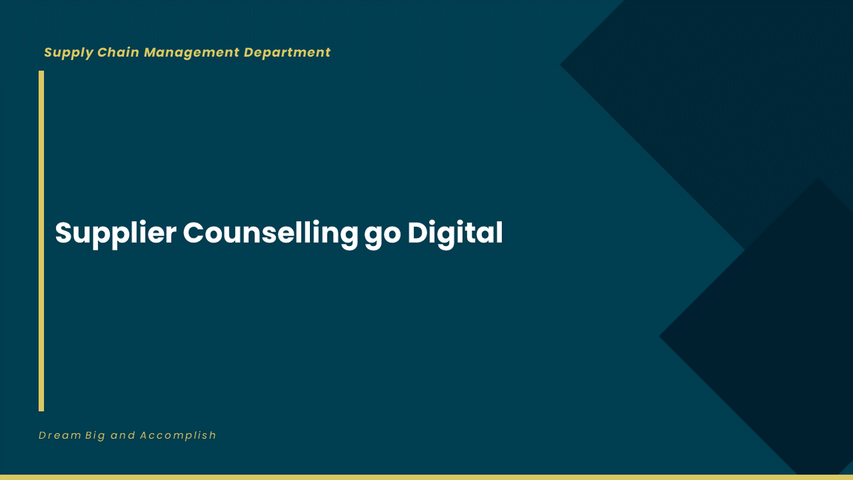Supplier Counselling go Digital