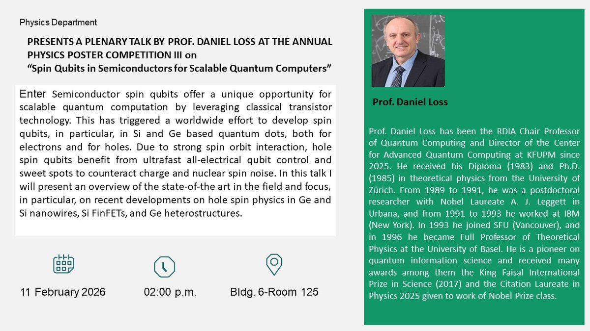 Seminar: Spin Qubits in Semiconductors for Scalable Quantum Computers