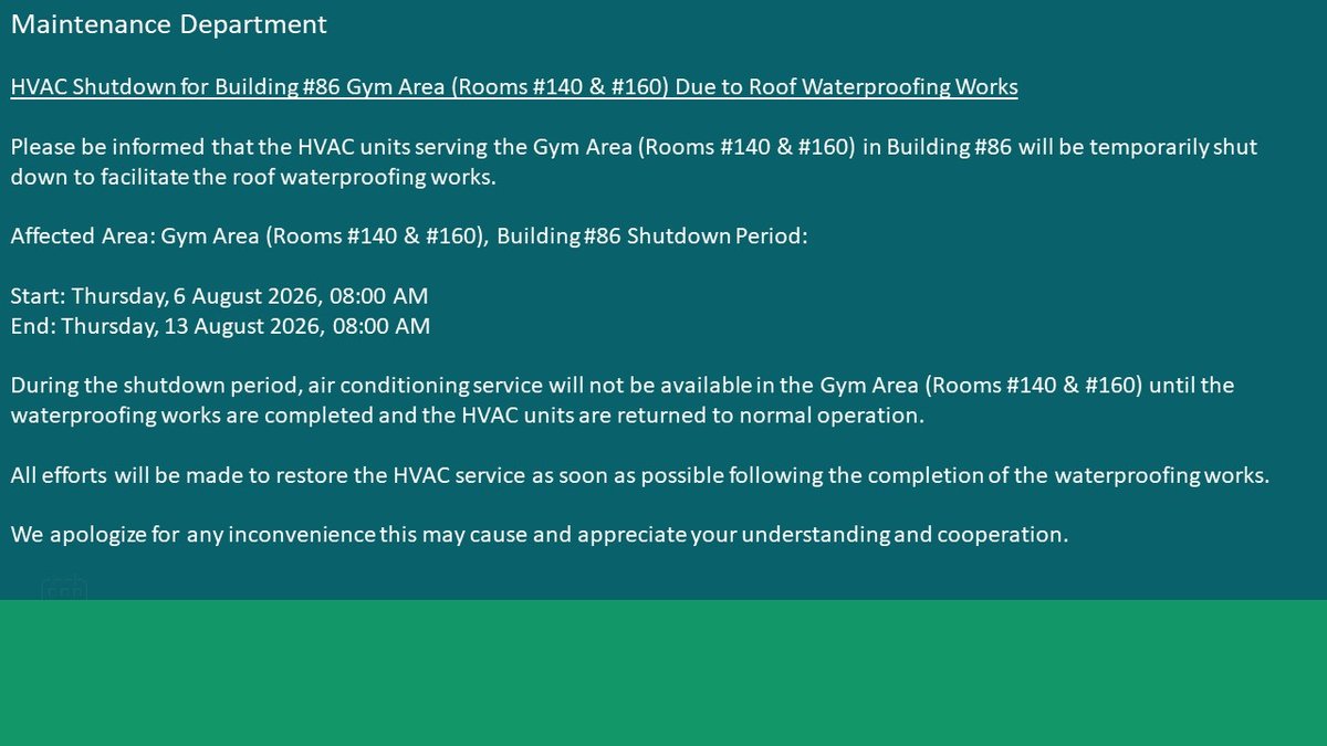 HVAC Shutdown