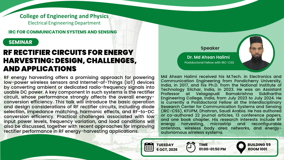Seminar: RF Rectifier Circuits for Energy Harvesting