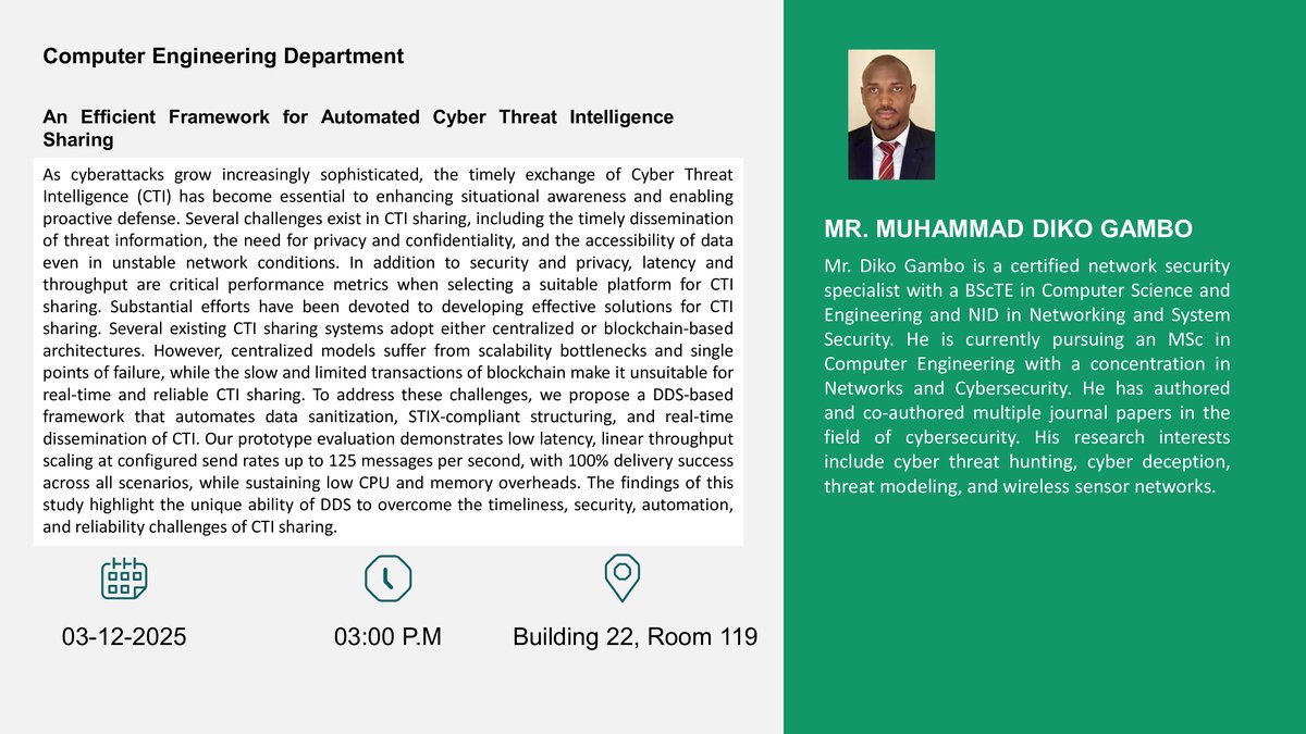 Seminar: Efficient Framework for Cyber Threat Intelligence