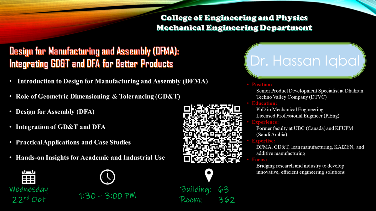 Seminar on Design for Manufacturing and Assembly