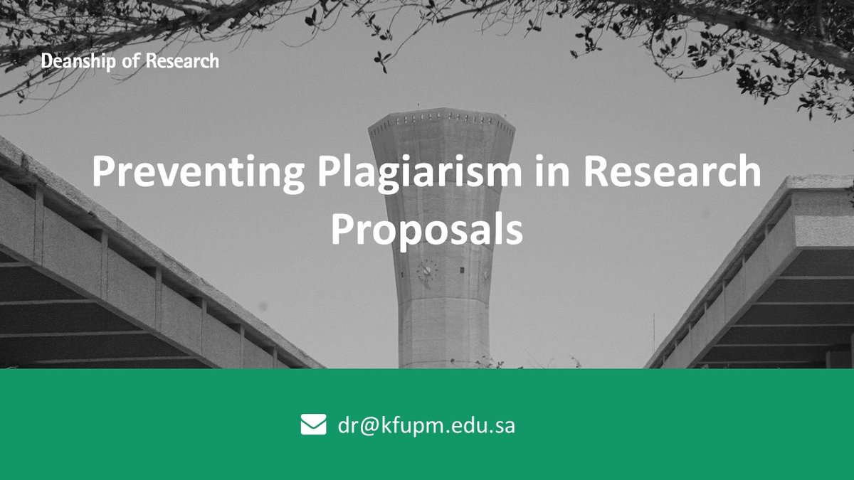 Preventing Plagiarism in Research Proposals