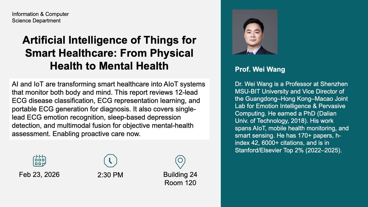 Seminar: AI of Things for Smart Healthcare