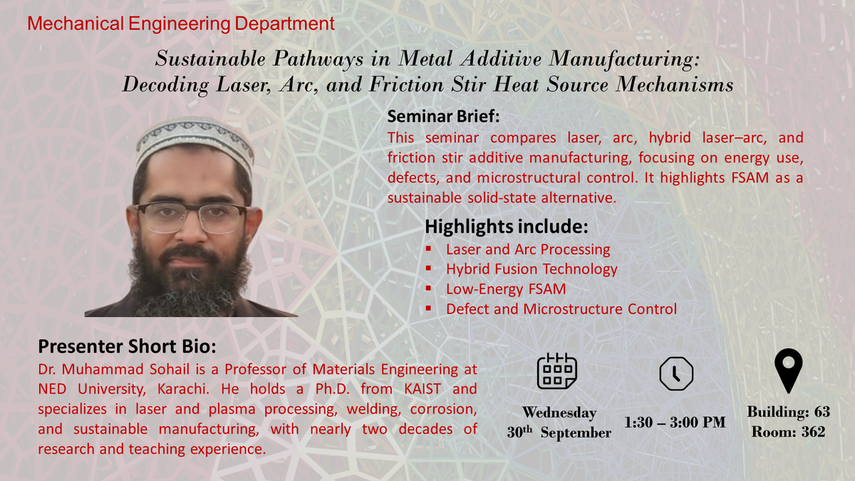 Seminar: Sustainable Pathways in Metal Additive Manufacturing