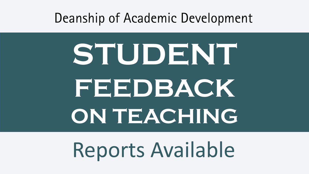 Student Feedback on Teaching Survey