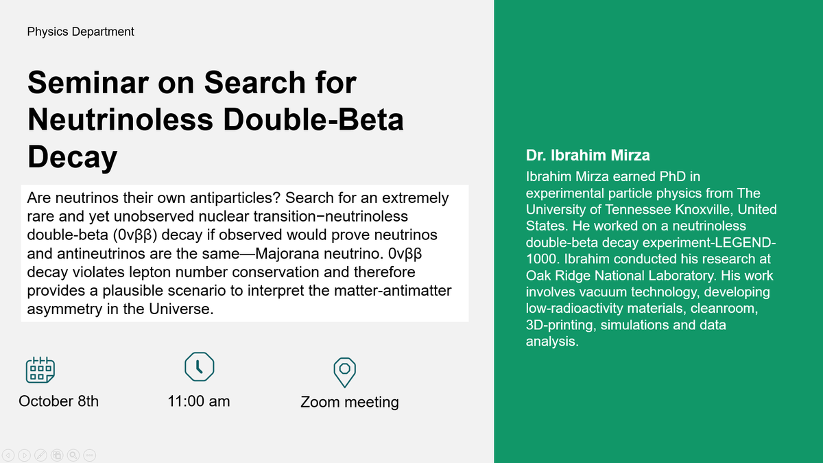 Seminar on Search for Neutrinoless Double-Beta Decay