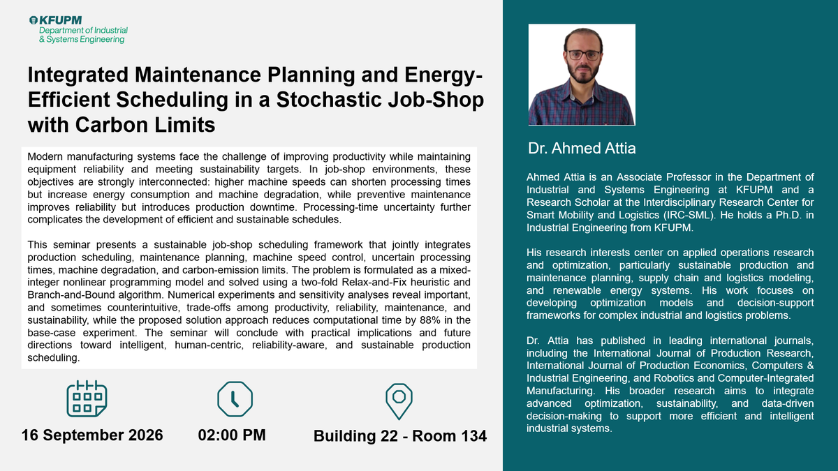 Seminar: Maintenance in Stochastic Job-Shops
