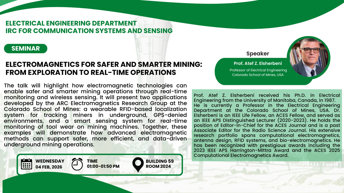 Seminar: Electromagnetics for Safer and Smarter Mining