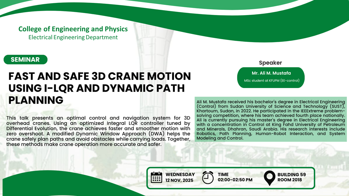 Seminar on Safe 3D Crane Motion Control